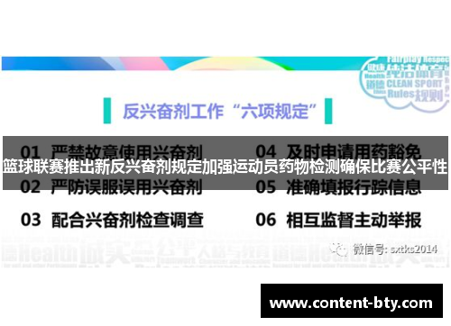 篮球联赛推出新反兴奋剂规定加强运动员药物检测确保比赛公平性