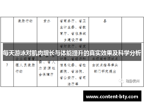 每天游泳对肌肉增长与体能提升的真实效果及科学分析