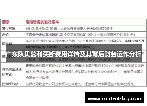 广东队贝兹利买断费用详情及其背后财务运作分析